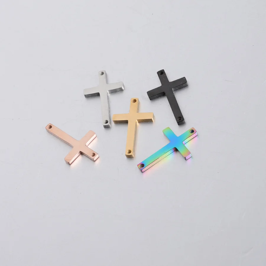 

5Pcs Hollow Cross Charms Mirror Polish Stainless Steel Charms For DIY Making Necklace Braid Braceltes Keychain Earrings Jewelry