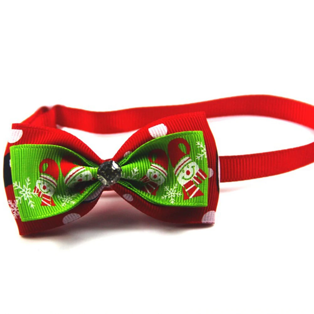1 шт. регулируемый галстук бабочка для собаки ошейник подарок на Рождество Санта
