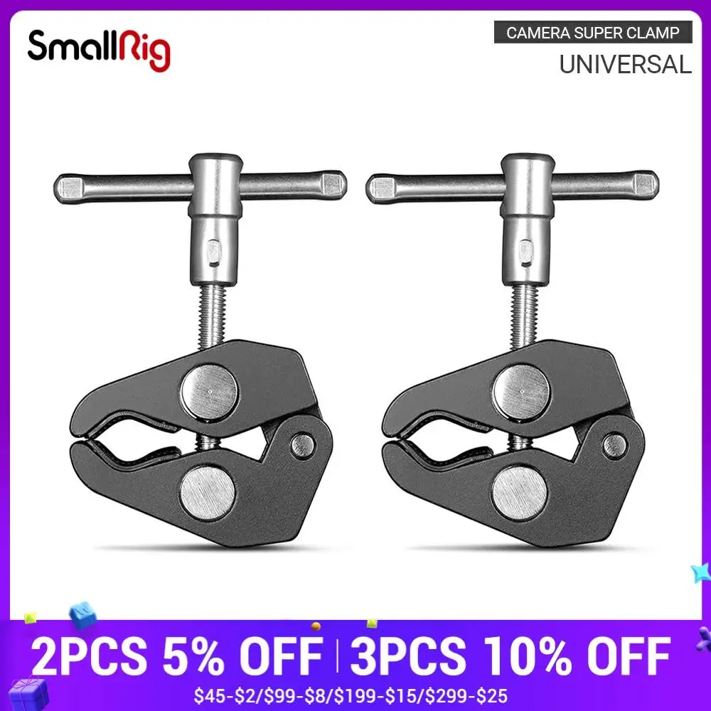 Супер зажим SmallRig с резьбой 1/4 и 3/8 (2 шт. в упаковке) для стержней 15 44