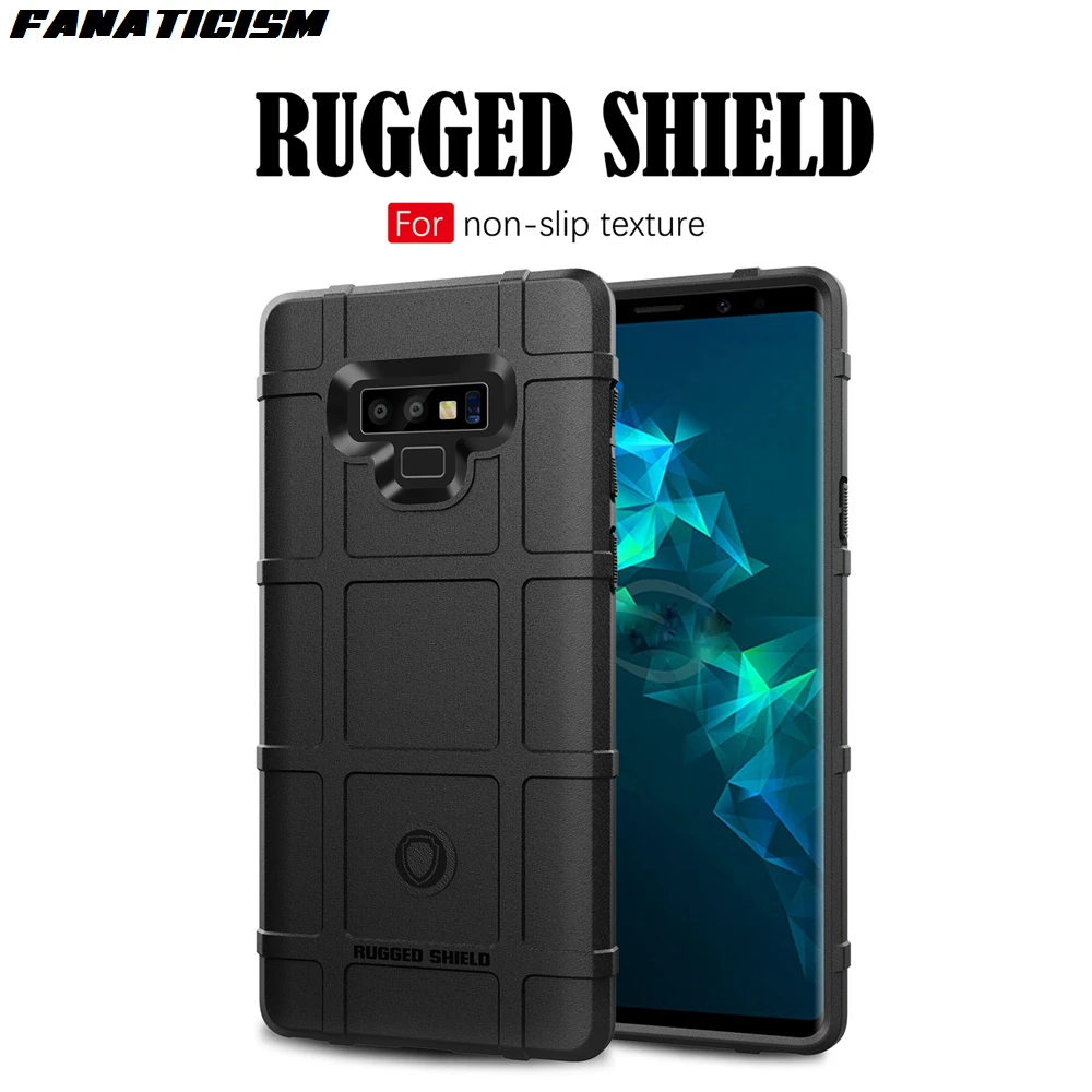 

100pcs Rugged Shield Soft Silicone Armor Case For Samsung Galaxy Note9 Note8 Note 9 Note 8 Case Thicken Shockproof Cover Capa