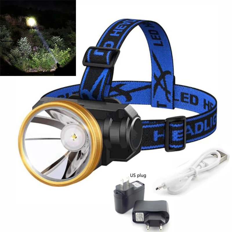 

Powerful 3W LED Headlight Frontale Head Torch Flashlight Lanterna Headlamp Rechargeable Flash Light for Fishing Camping