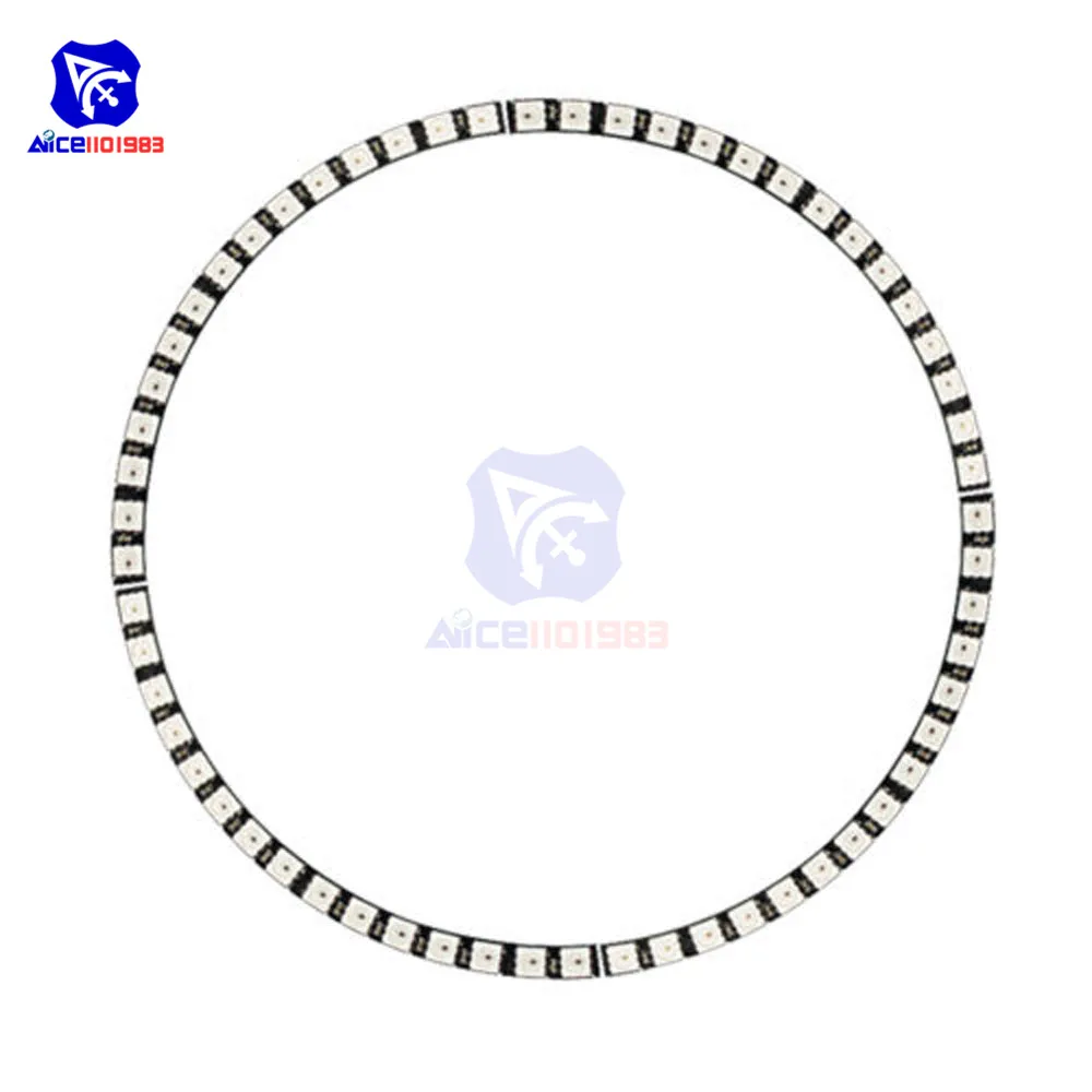 Diymore WS2812 5050 SMD RGB светодиодный полноцветный кольцевой модуль 60 бит RGB Светодиодные полосы микроконтроллер со встроенным драйвером для Arduino