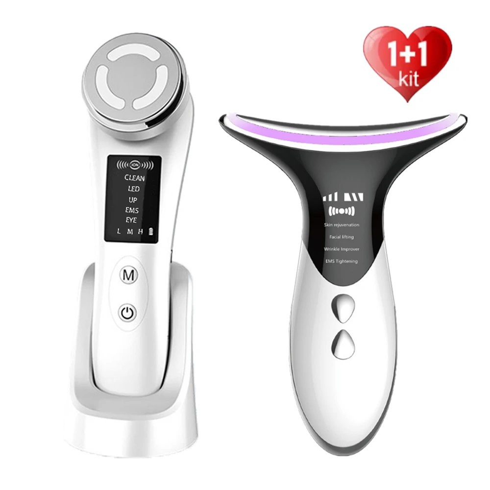 

Ultrasonic Facial Beauty Device Facial and Neck Lifting Anti-Wrinkle Skin Rejuvenation RF Electroporation Beauty Apparatu Beauty