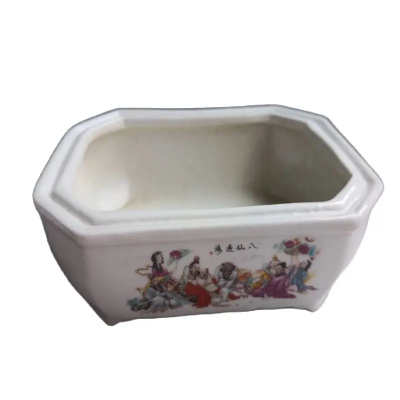 

Chinese Old Porcelain Painted Glaze Porcelain Flowerpot