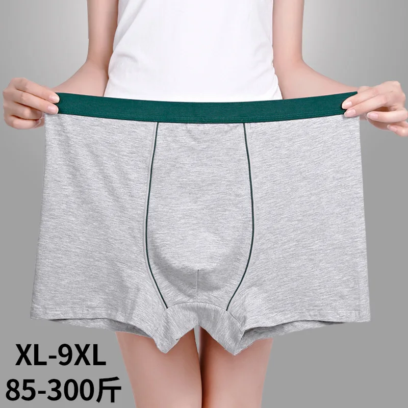 

95% Cotton Men Underwear Loose Breathable Four Legged Pants With Big Size, Middle-aged And Old People's Boxer Pants Large Size