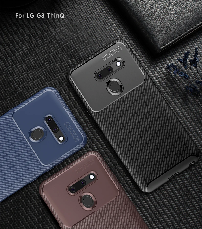 

Shockproof Case For LG G8 ThinQ Case Carbon Fiber Phone Cover For LG V60 V50 ThinQ W30 Stylo 5 V40 Q70 K61 K40S K40 K20 Cases