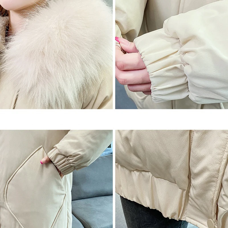 Женская зимняя куртка Parker новая Корейская одежда для хлеба пальто средней длины