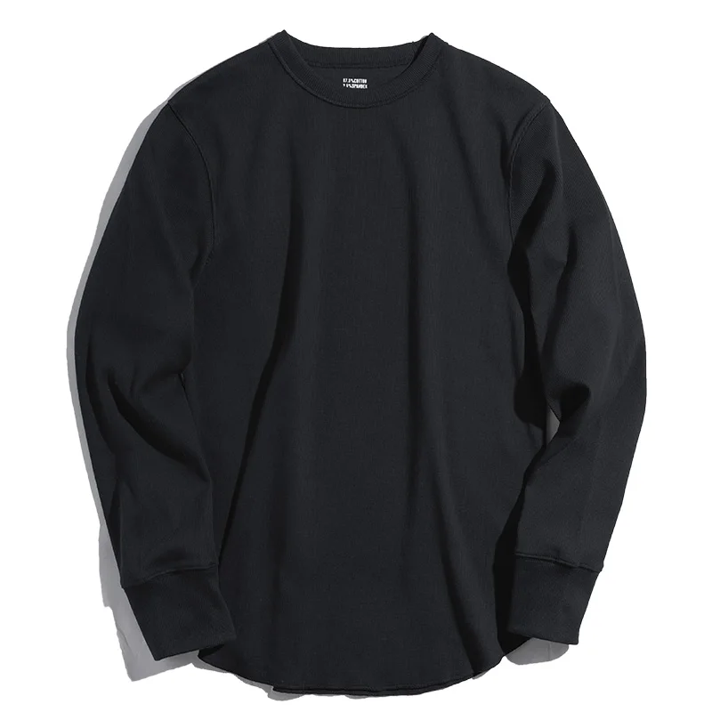 Мужская винтажная трикотажная рубашка Maden Однотонный свитер с круглым вырезом