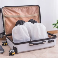 100pcs non woven drawstring bag shoes travel storage bag home storage organization dust proof shoes bag non woven fabric