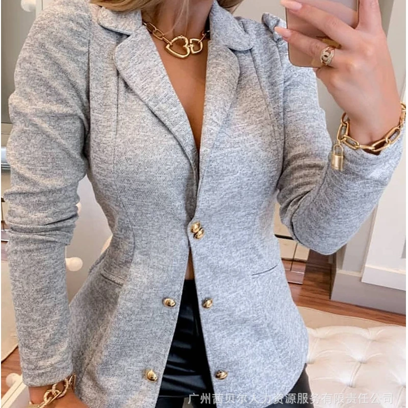 

Wepbel Long Sleeve Slim Fits Shorts Casual Suits Printed Checks Short Coat Jackets Women Coats Outwear Streetwear Jackets