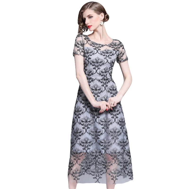 

Simgent Summer Dress Women Fashion Short Sleeve Slim Elegant Casual Midi Sequins Dress Vestidos Jurken Zomer 2020 SG004227