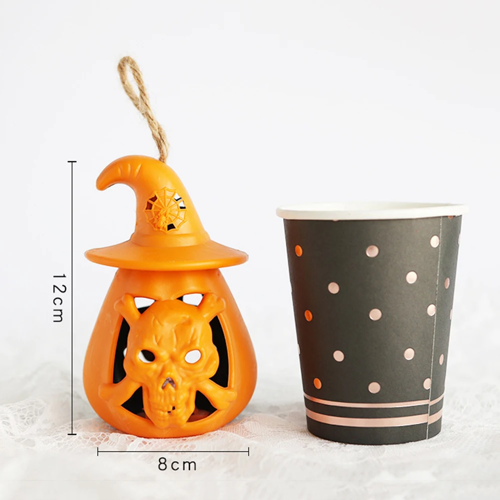 

6/12pcs Halloween Pumpkin Lantern Light LED Light String Colorful Flash Lamps Electronic Hanging Night Lamps Chic Festival Decor