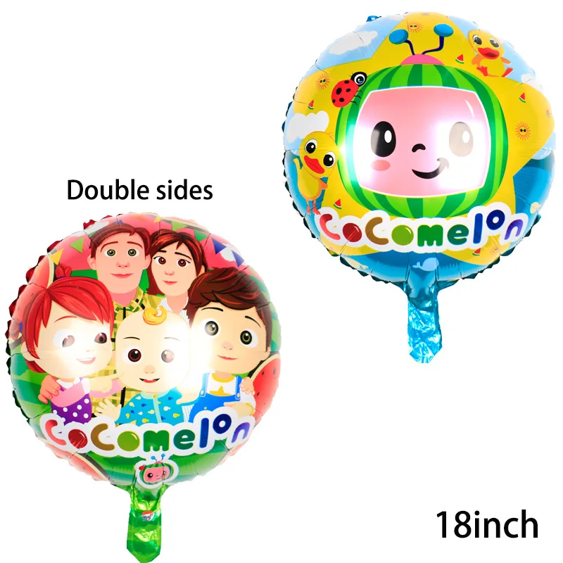 

18-дюймовый фольгированный шар Cocomelon, товары вечерние, декоративный шар, украшения на день рождения, детские фигурки, игрушки
