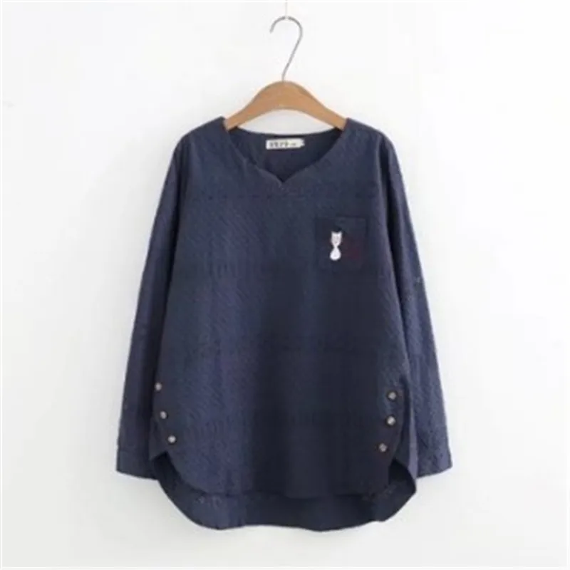 Новые женские блузки с длинным рукавом размера плюс футболки цветочным принтом