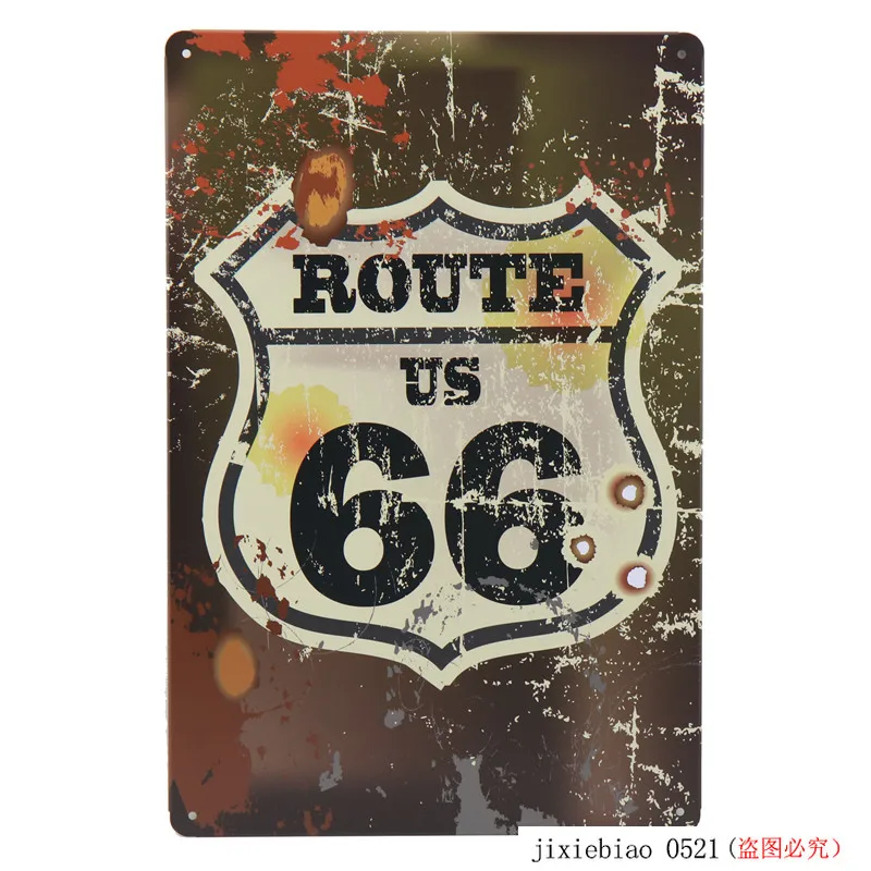 Американские винтажные металлические оловянные знаки Route 66 номерной знак для