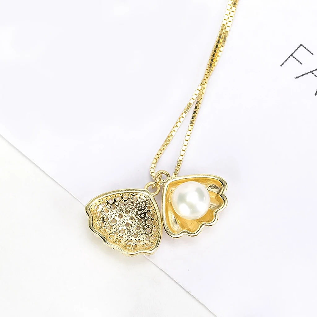 

Vintage Mother of Pearl Necklace Female Freshwater Pearl Clavicle Necklace Japanese Design Trend All-match Clavicle Necklace