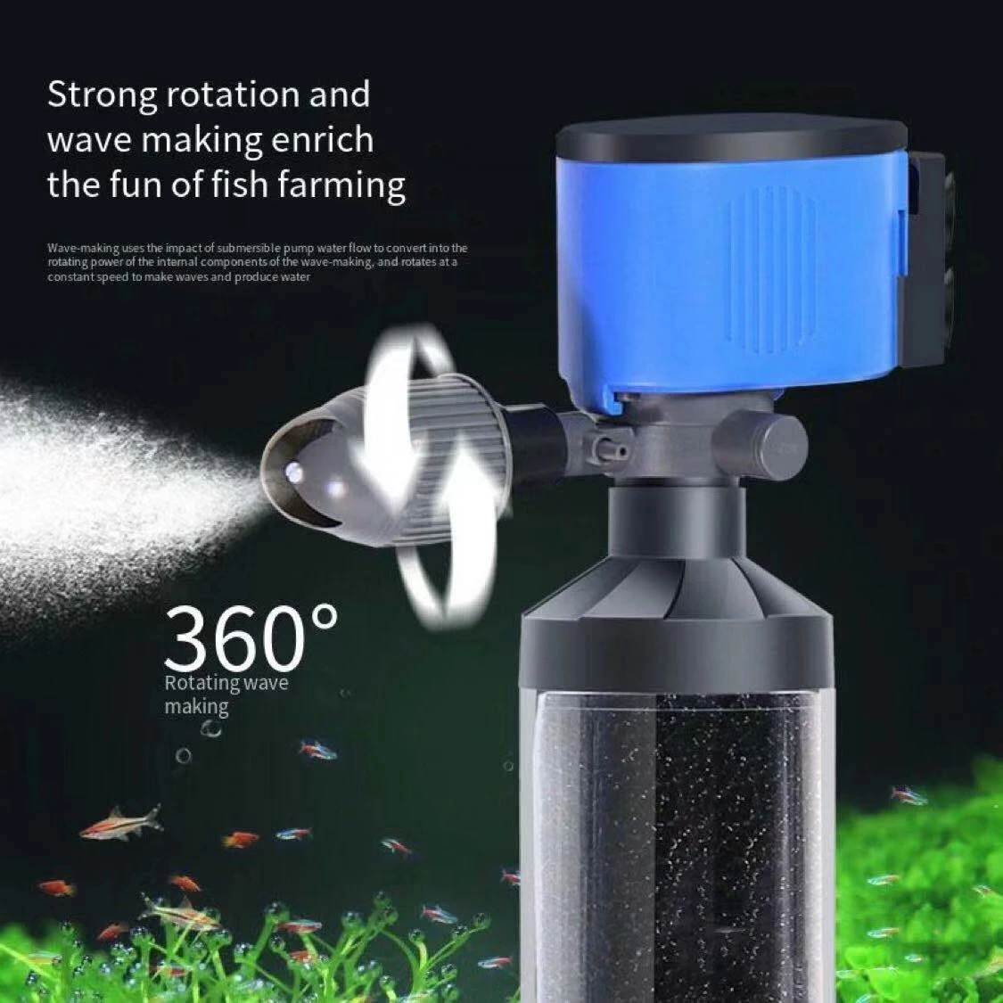 Насос с фильтром для аквариума низкий всасывающий водяной насос 6 в 1 15 Вт/25 Вт/35 Вт