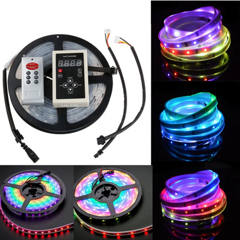 5 м 10 6803 IC Волшебная Мечта Цвет RGB Светодиодная лента 5050 30 светодиодов/м чеканка