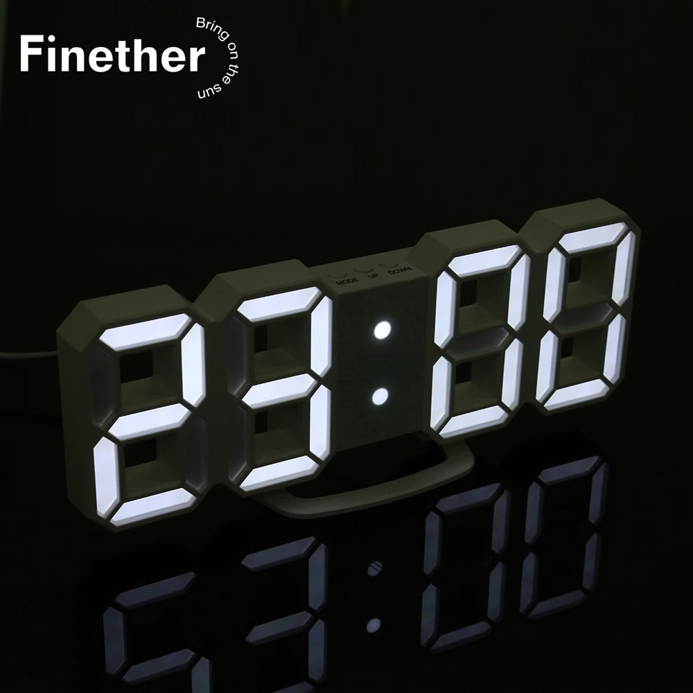 3D LED настенные часы ночник Современный цифровой будильник настольные для дома