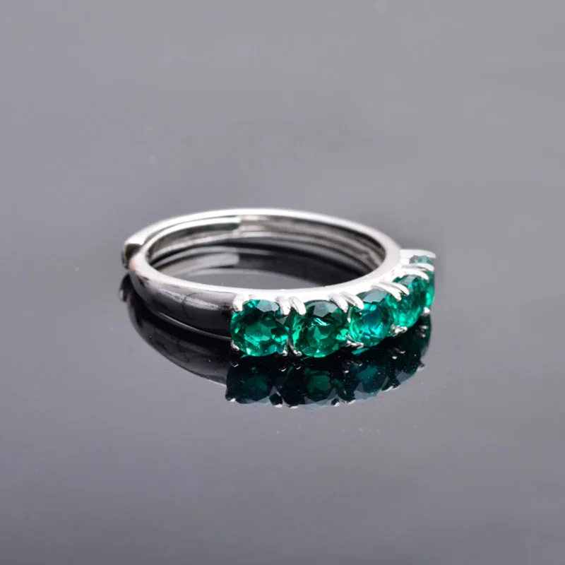 Женское кольцо из серебра 925 пробы с изумрудом | Украшения и аксессуары