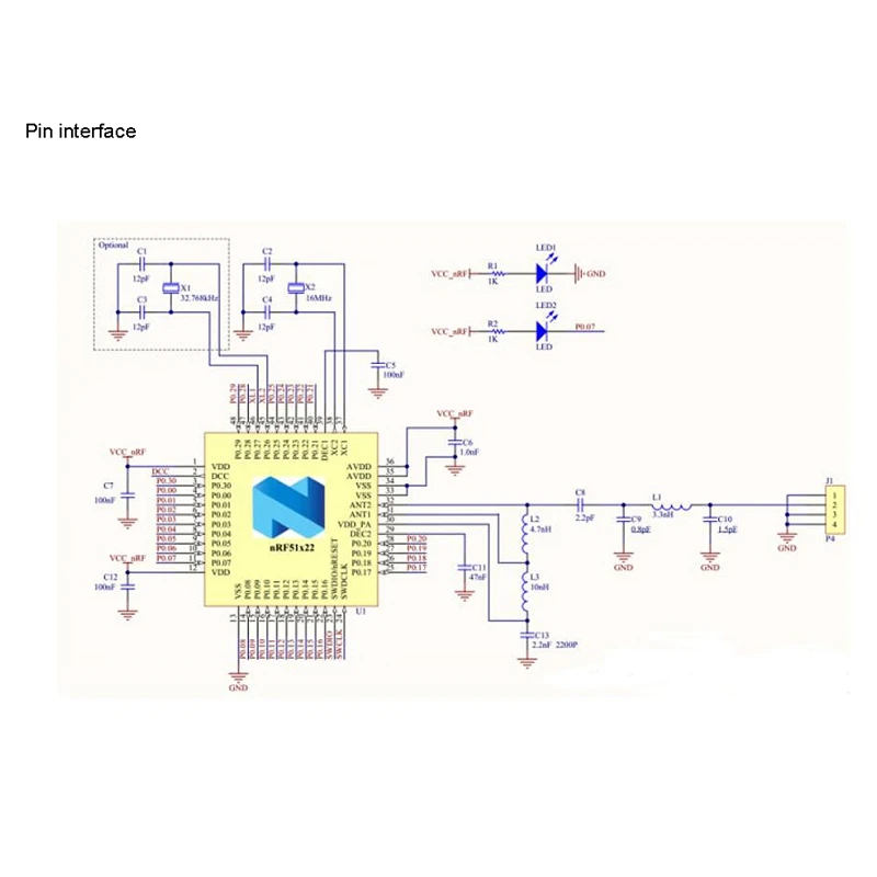 

HOT-1Pcs CJMCU-8223 NRF51822+LIS3DH Bluetooth Module Blue-Tooth + Acceleration Module