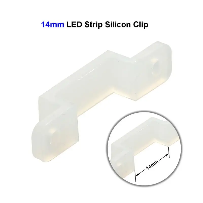 

2000pcs LED Silicone Gel Clip Connectors For Fixing 12mm SMD 5050 5630 RGBW RGBWW Waterproof LED Strip Lighting