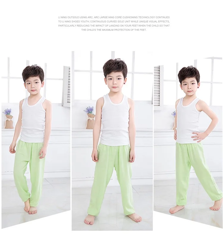 Повседневные штаны для мальчиков и девочек детские хлопковые шелковые брюки