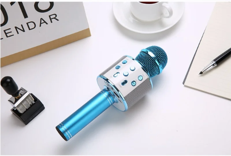 WS-858 Bluetooth беспроводной микрофон ручной караоке USB мини домашний KTV для