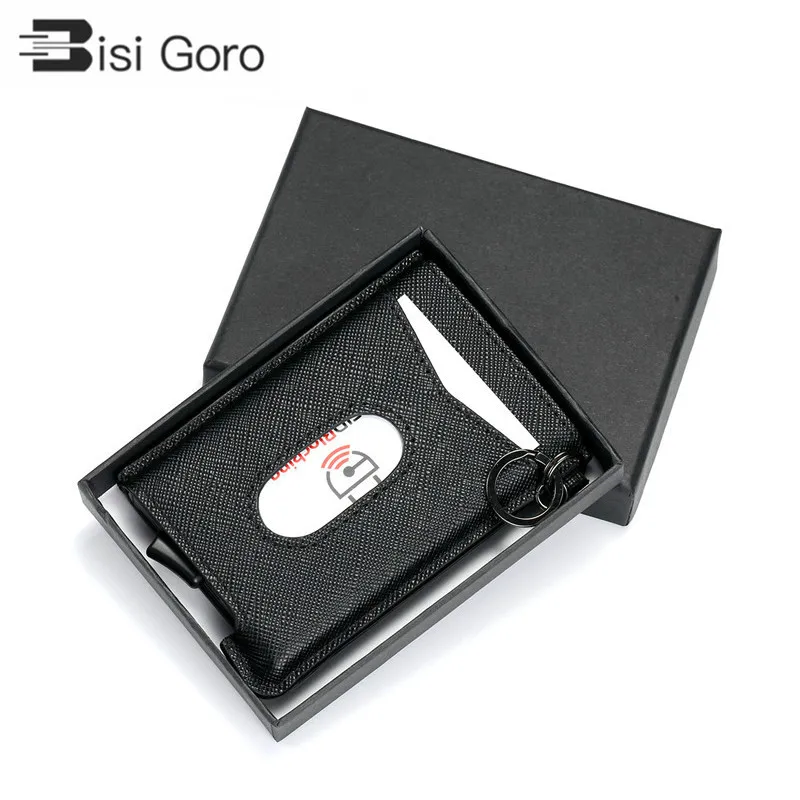 BISI GORO RFID Блокировка кредитный держатель для карт Anit theft кошелек карта мужчин и