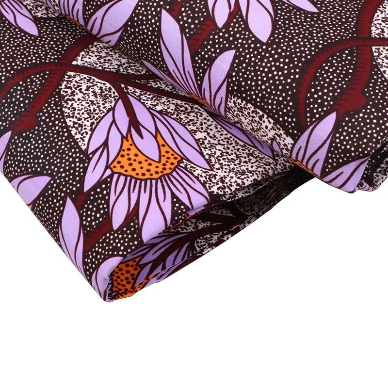 Печатные лавандового цвета ромашки печати ткани 2019 Новый дизайн Африканский