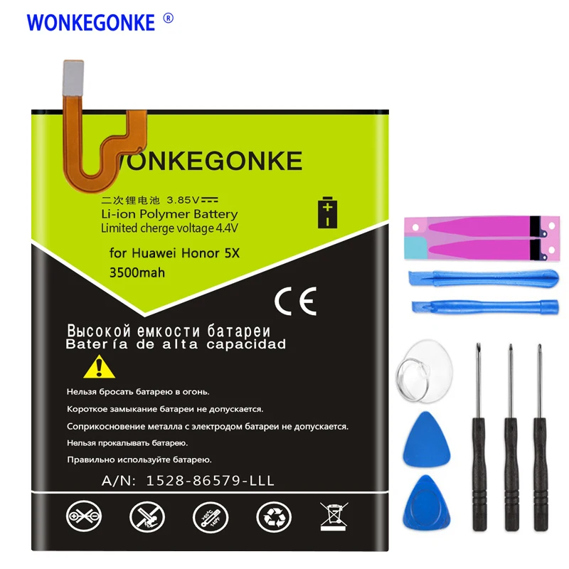 WONKEGONKE 3500 мАч HB396481EBC батарея для huawei Honor 5X Для G7 Plus/G8/G8X батарея|Аккумуляторы