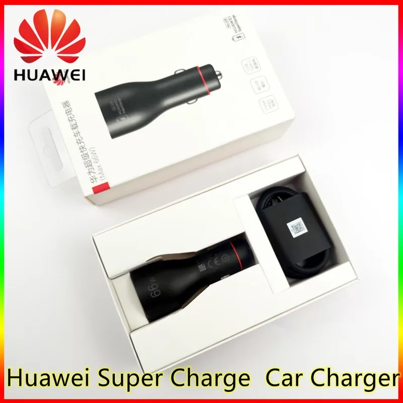 

Original Huawei 66W SuperCharge Car Charger P40 Dual Usb Fast Charge Huawei Car Chargers Adapter For Huawei P50 P40 Mate 50 40