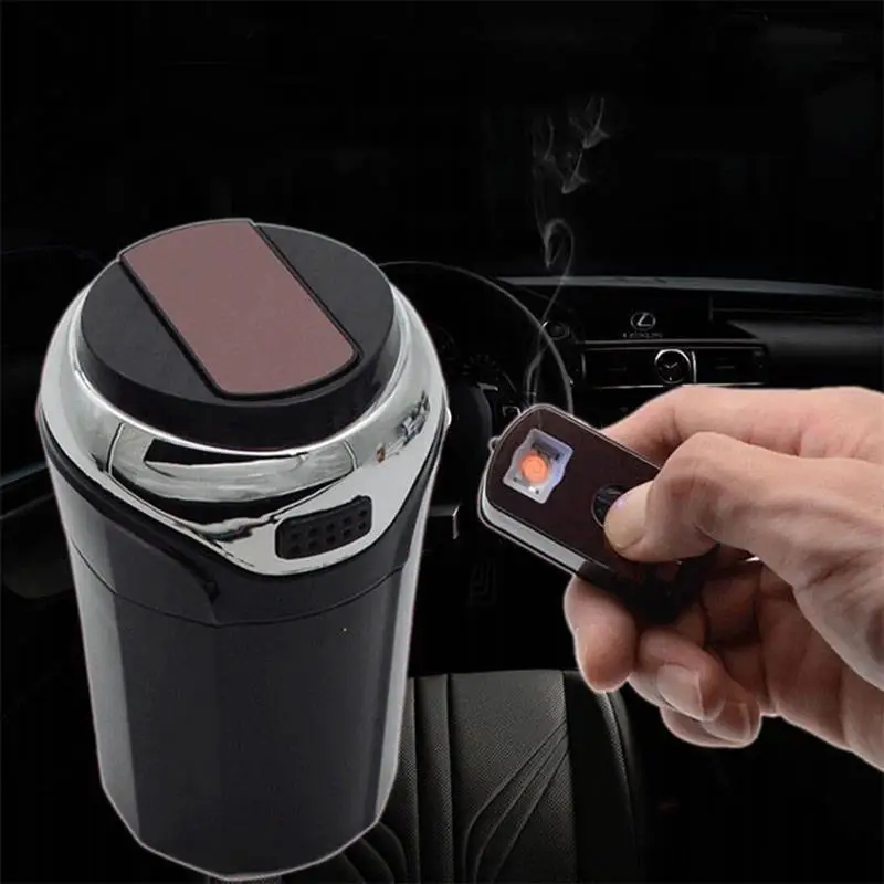 2 в 1 портативная автомобильная пепельница для сигарет автомобиля легкая съемный
