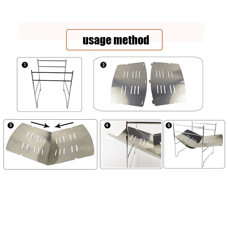 

Folding Camping Barbecue Grill Stainless Steel Removable Barbecue Stove for Outdoor WHShopping