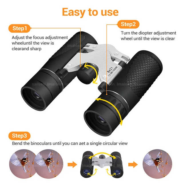 

Children's Little Paul Binoculars 8x21 Mini Portable Outdoor Telescope Birthday Gift High Magnification BAK4 Micro Night Vision