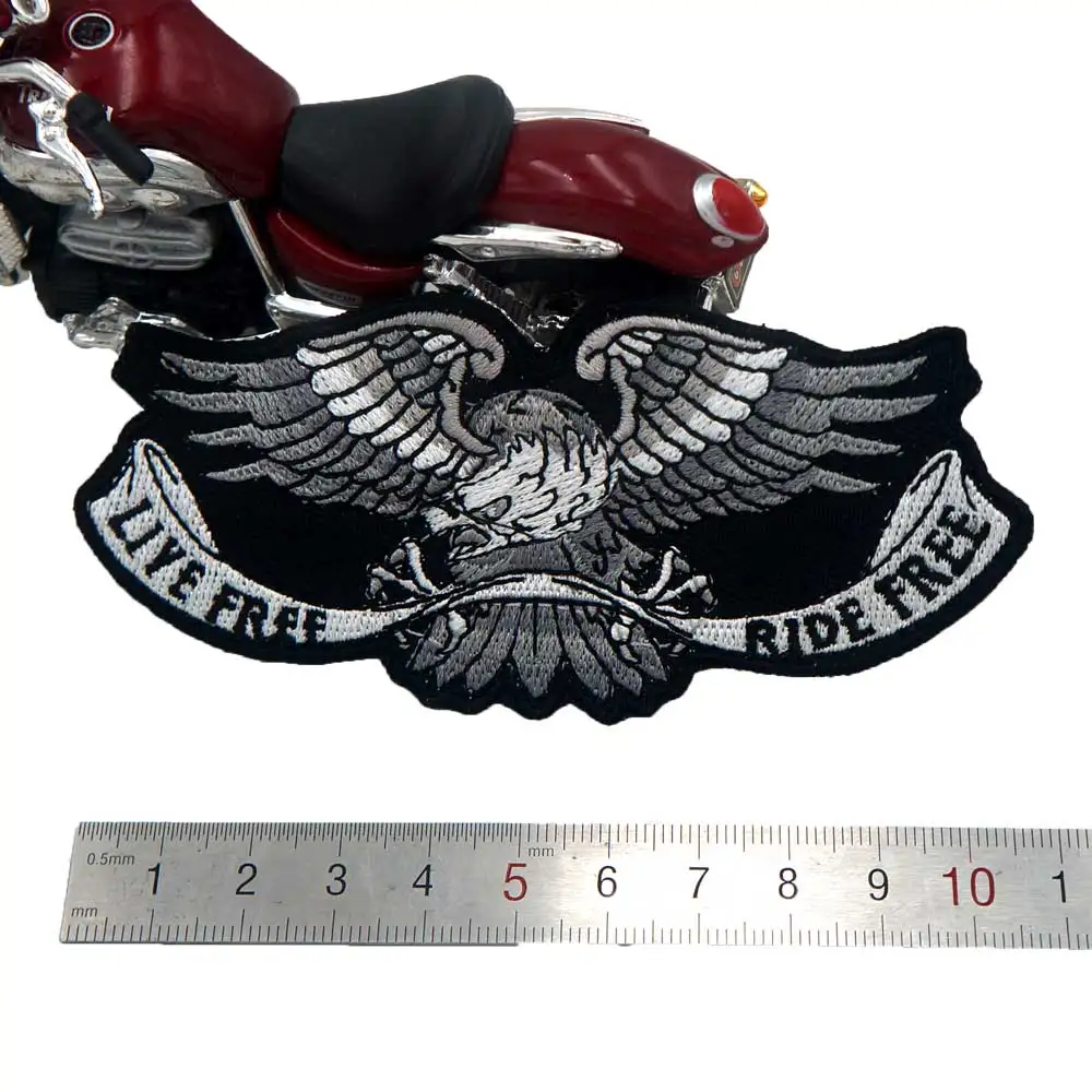 Жить свободно Орел вышитая аппликация этикетка для шитья в стиле панк байкеров