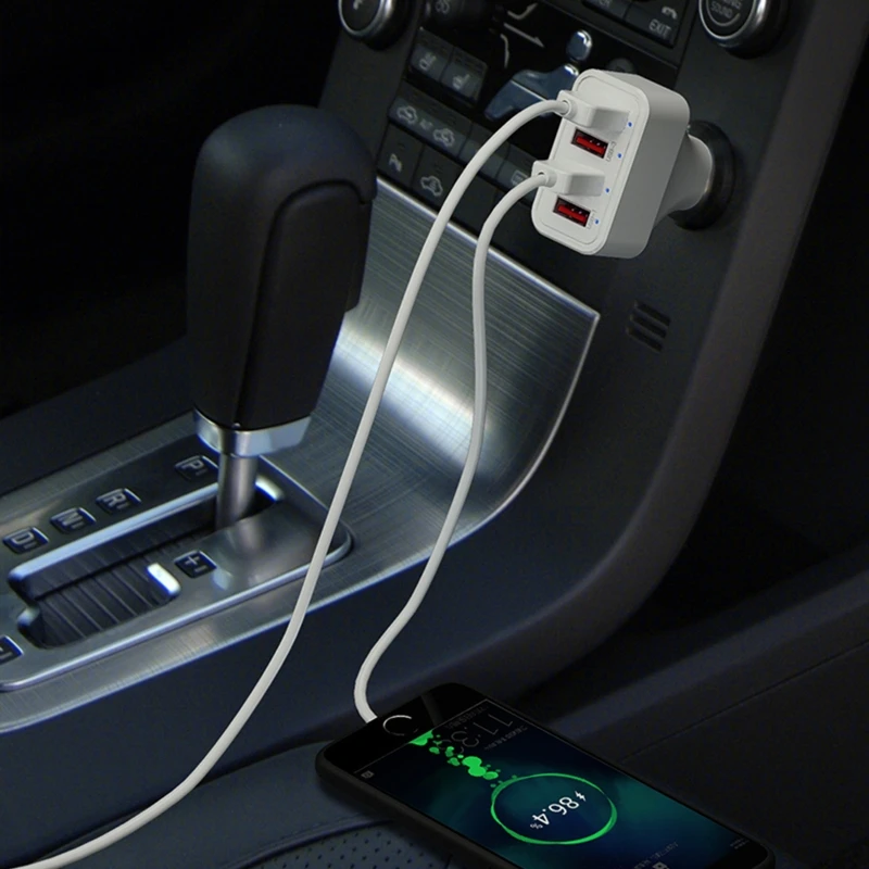 Multifunctional Car Charger with 4USB Interface 30W Fast Charging Dock for Phone Tablet Laptop P9JB | Электроника