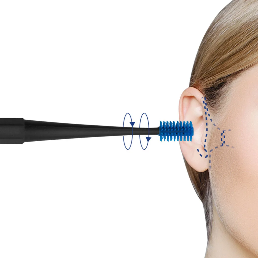 

2Pieces Dual-head Safe Ear Pick Earwax Removal Kit Ear Cleasing Ear Wax Cleaner 1Set with a Cleaning Brush Storage Box