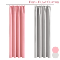 pull pleated tape blackout curtains for living room thermal insulated window drapes blinds curtain panels bedroom decor curtains