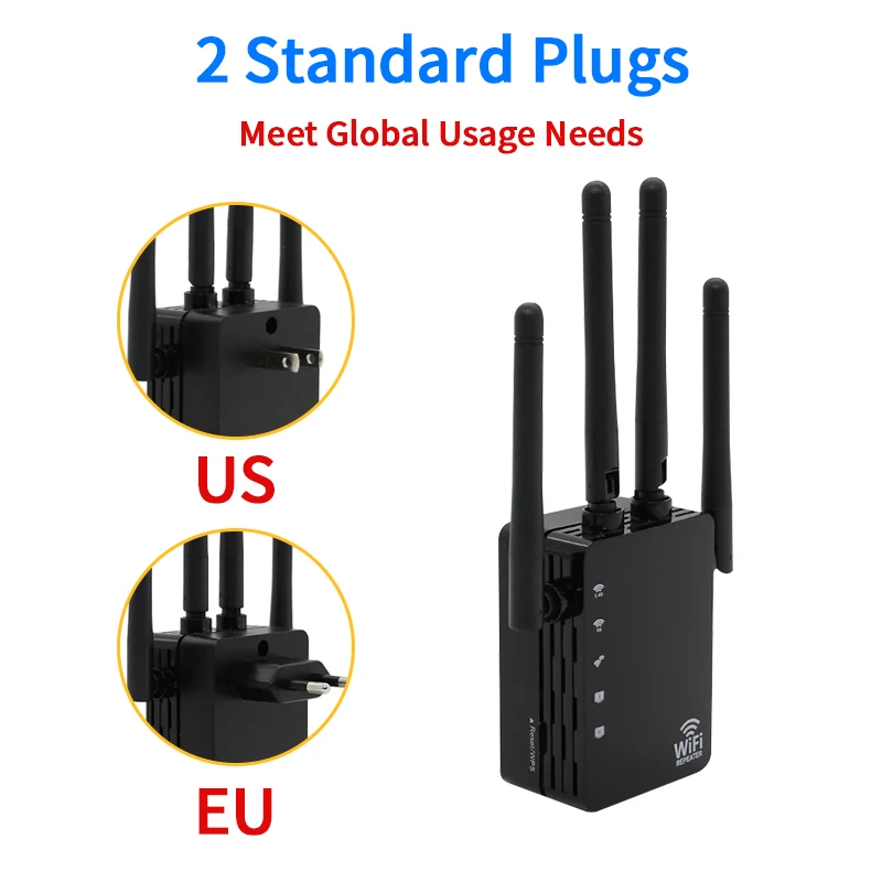Усилитель сигнала Wi-Fi 2 4/5 8 ГГц 1200 Мбит/с 1*100 | Компьютеры и офис