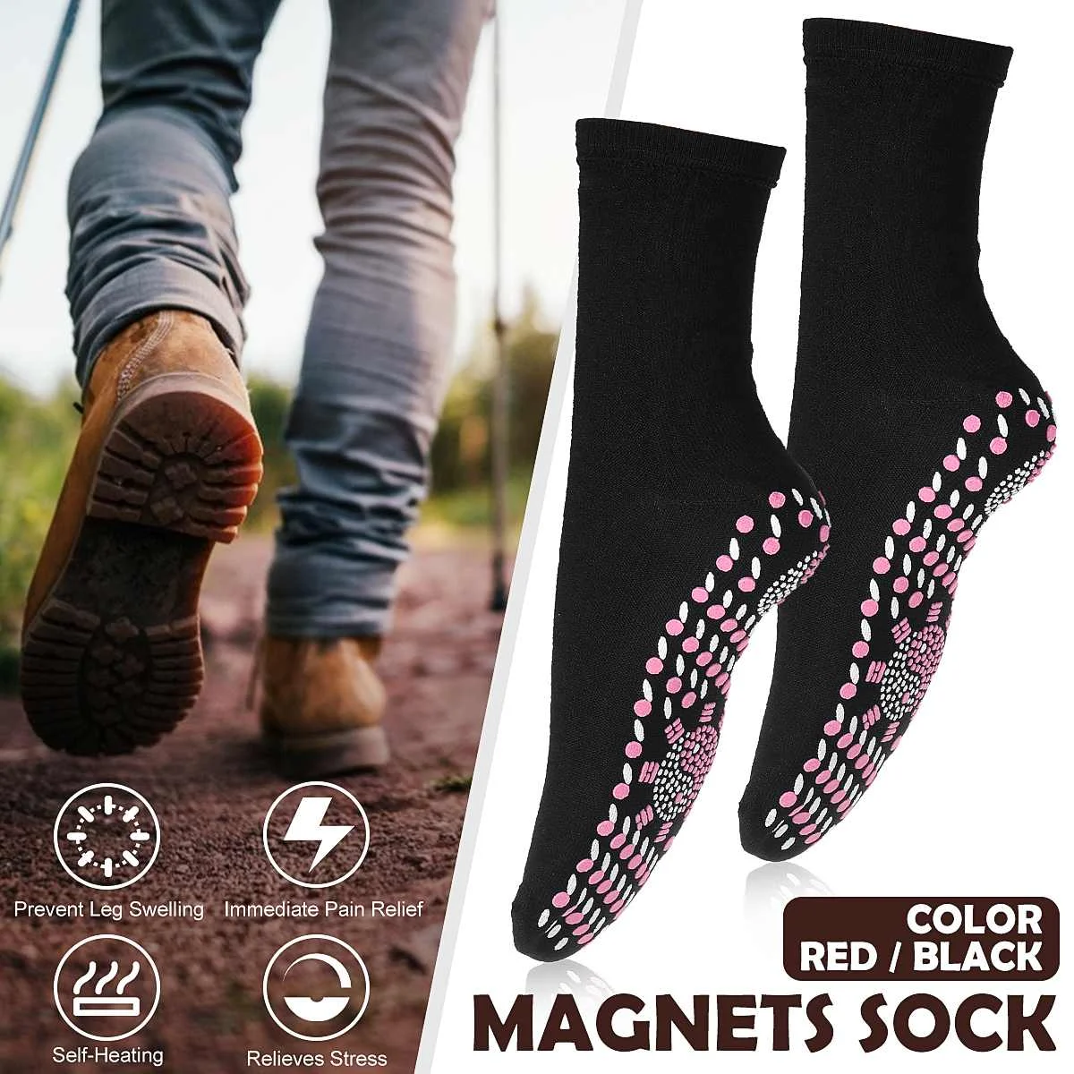 

Hight Quality Self Heating Magnetic Tourmaline Therapy Health Socks Infrared Foot Pain Relief Health Care Socks Foot Care Gift