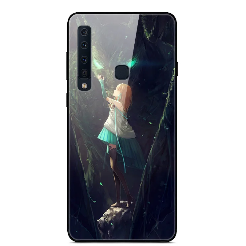 Чехол из закаленного стекла для samsung Galaxy A9, чехол с планетой космосом, стеклянный чехол на заднюю панель для samsung A9 A920F A920 A9S, чехол - Цвет: 61