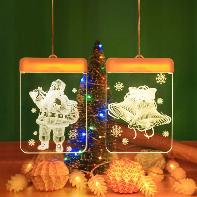 

Рождественская гирлянда с Санта-Клаусом светодиодный ная гирлянда с питанием от батарейки, новый год, подарок, Рождество 2021, Рождественское...