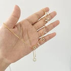 Ожерелья с буквой с фианитами, ожерелья с подвеской в виде буквы инициала, теннисная цепь, ювелирные изделия в подарок для женщин