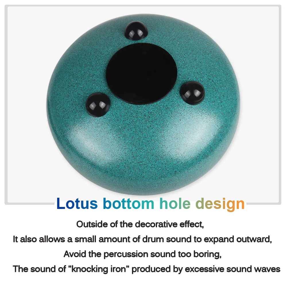 8 дюймов стальной эфирический барабан 8-тон C Ключ ручной сковорода Танк с сумкой