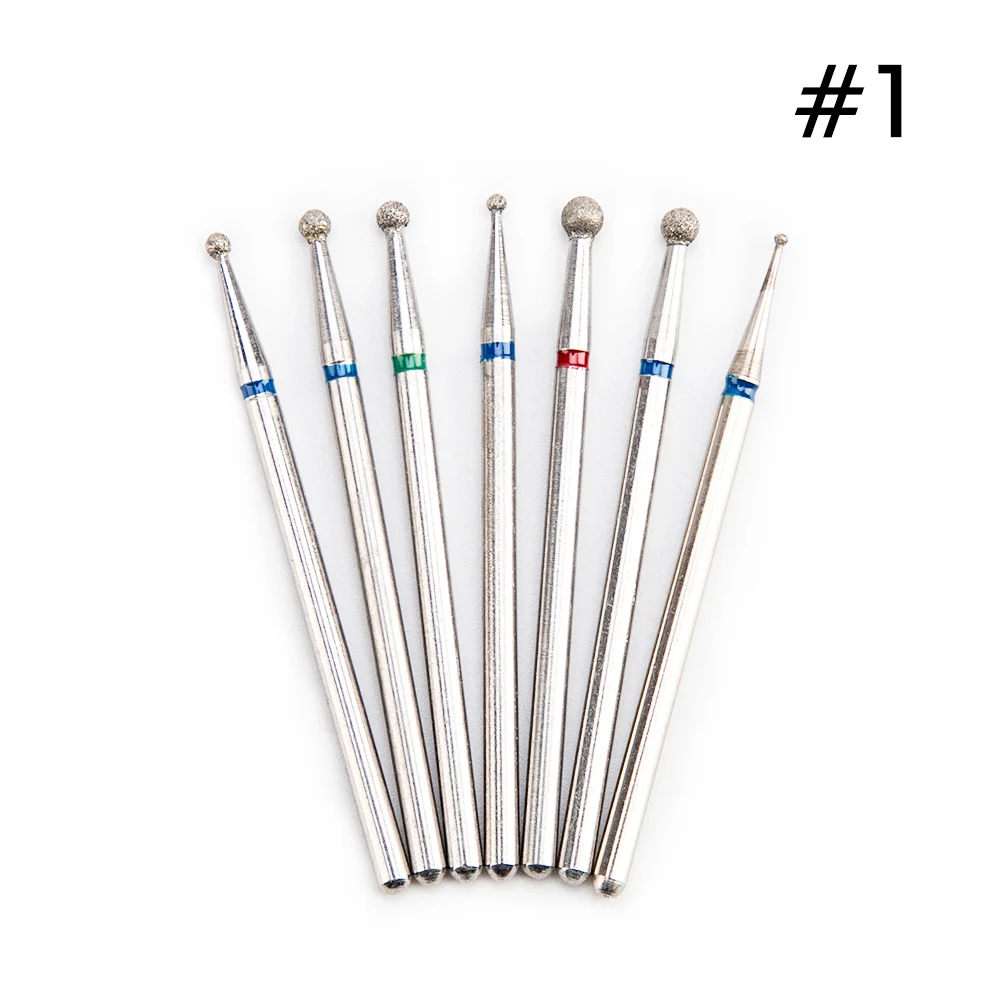 7 шт./компл. алмазное сверло для ногтей Rotery Электрический фреза педикюра пилки