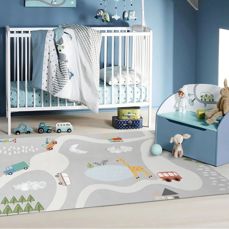 

Cartoon carpet room lovely baby bedroom full bed crawling carpet mat puzzle game early education children home