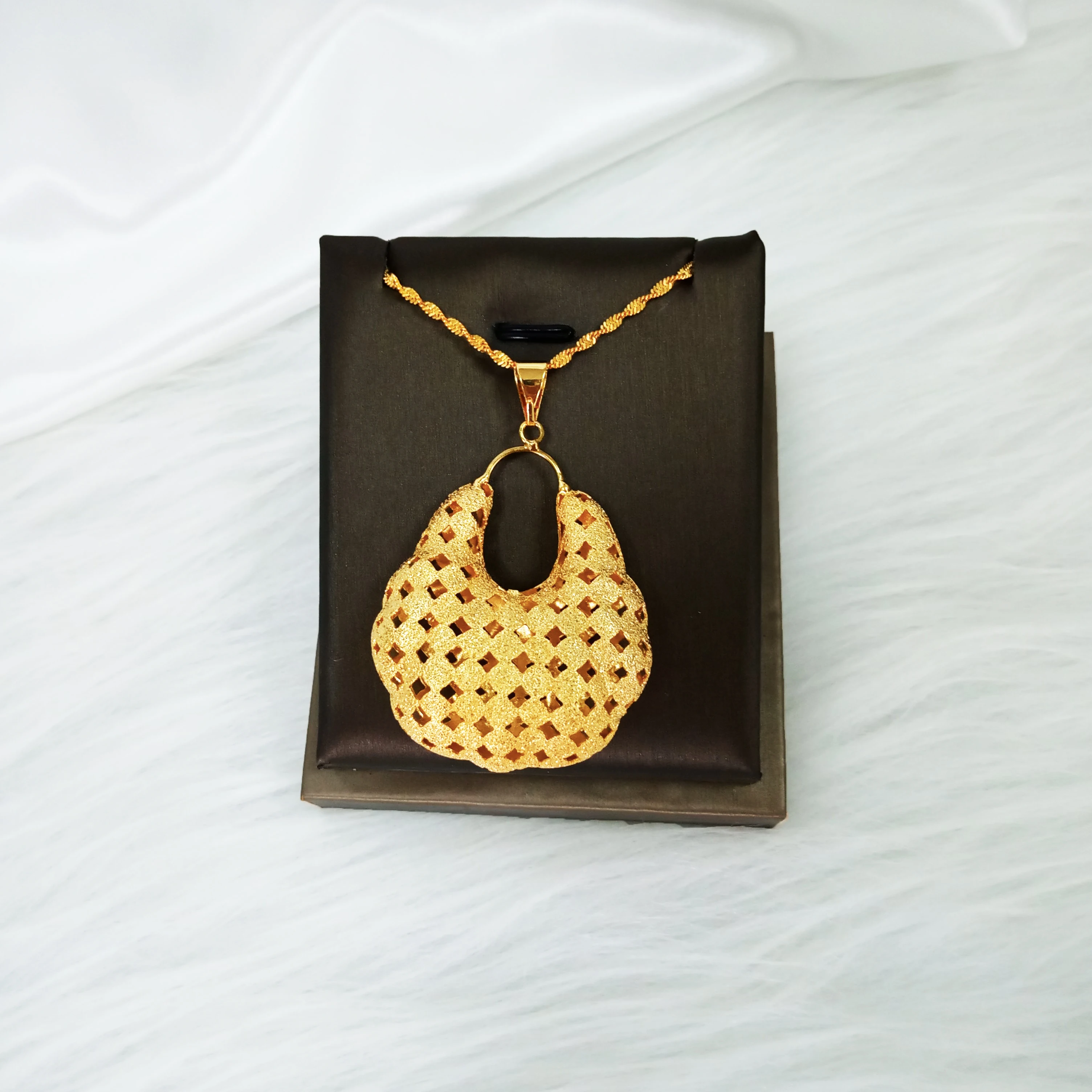 Красивый большой набор ожерелье с серьгами для женщин африканские золотые