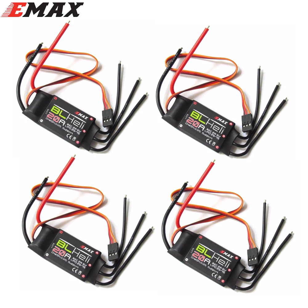 Электронный регулятор скорости Emax BLHeli Series 12A 20A 30A ESC 4 шт./лот с BEC для РУ дрона FPV