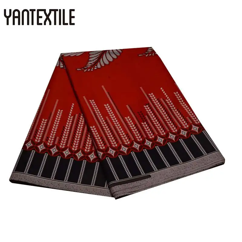 YANTEXTILE 6 ярдов Новая африканская печатная восковая ткань Tissu Africain настоящая восковая африканская ткань Анкара полиэстер нигерийская восковая ткань - Цвет: 19080022